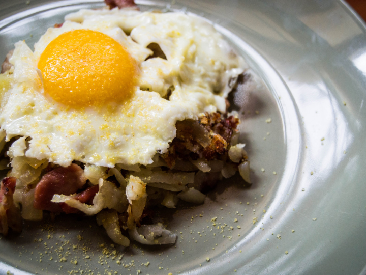 espinacas con patatas y huevo